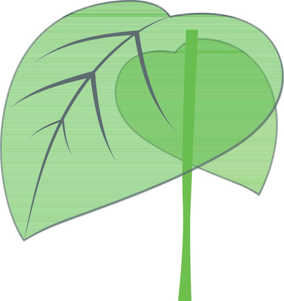 Vector fresh green leaf icon.