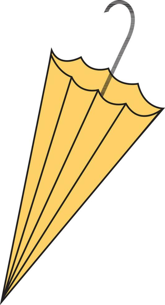 Yellow color umbrella icon. vector