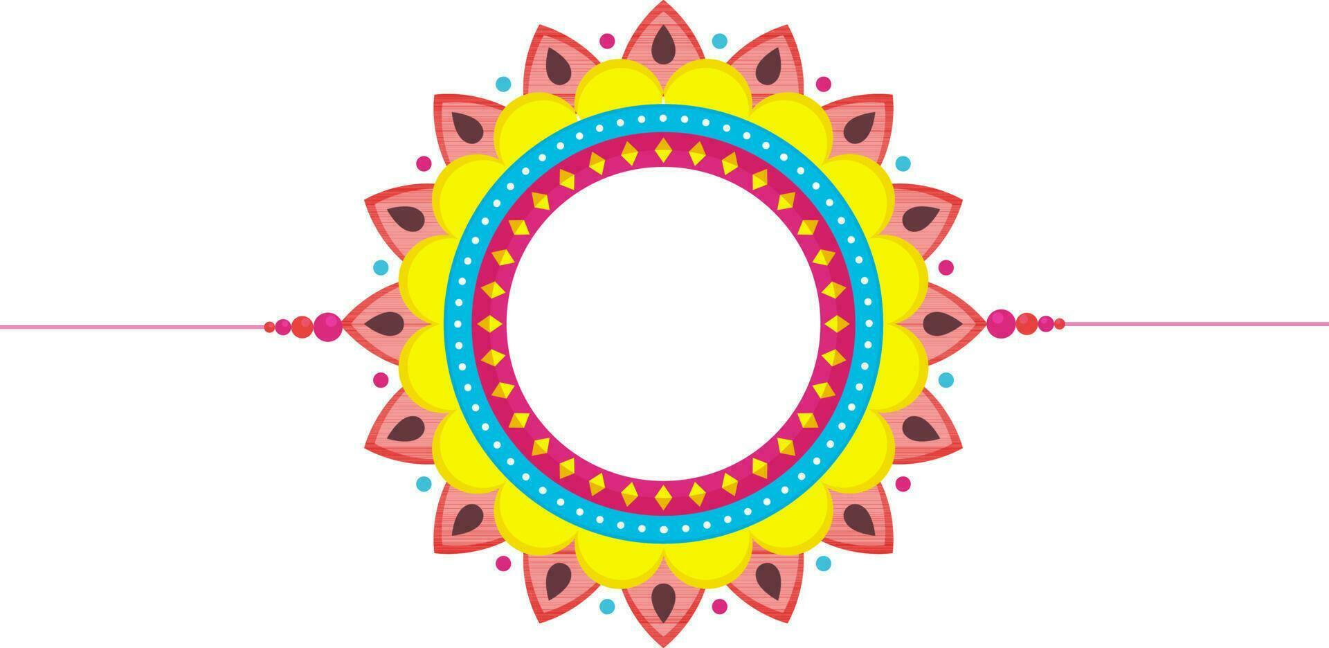 Decorated rakhi for Raksha Bandhan. vector