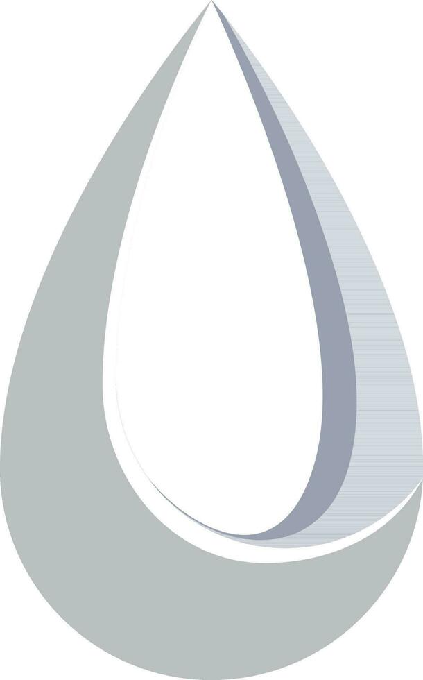 Illustration of a white drop icon. vector