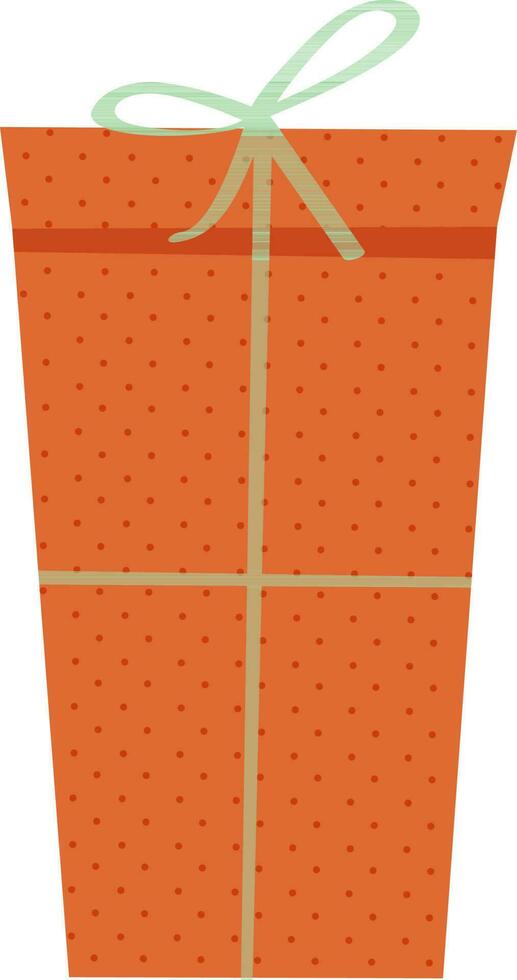 Flat illustration of a gift box with ribbon. vector