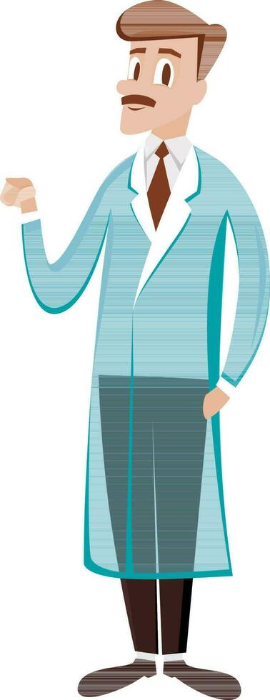 Character of a young man in formal dress. vector