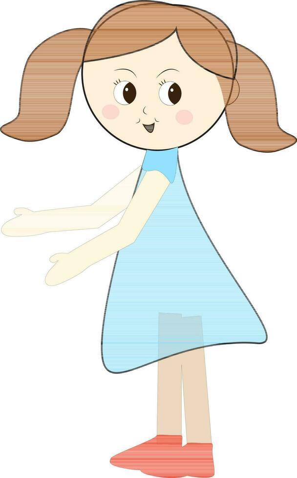 personaje de un linda muchacha. vector