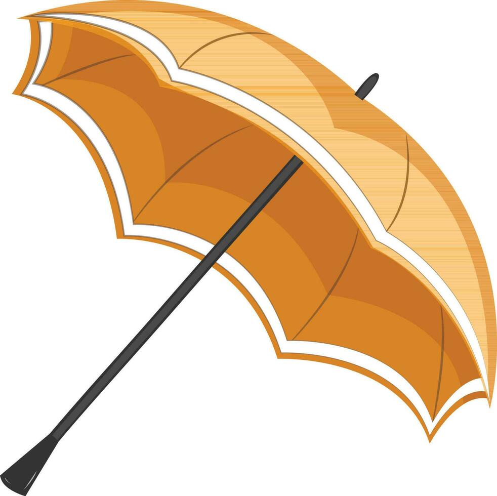 Illustration of yellow umbrella. vector