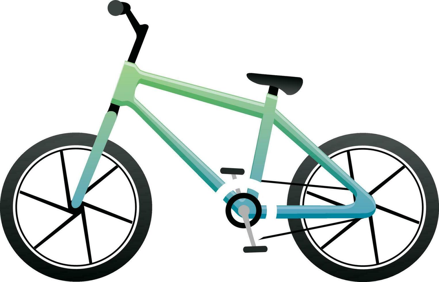 hermosa brillante bicicleta icono. vector