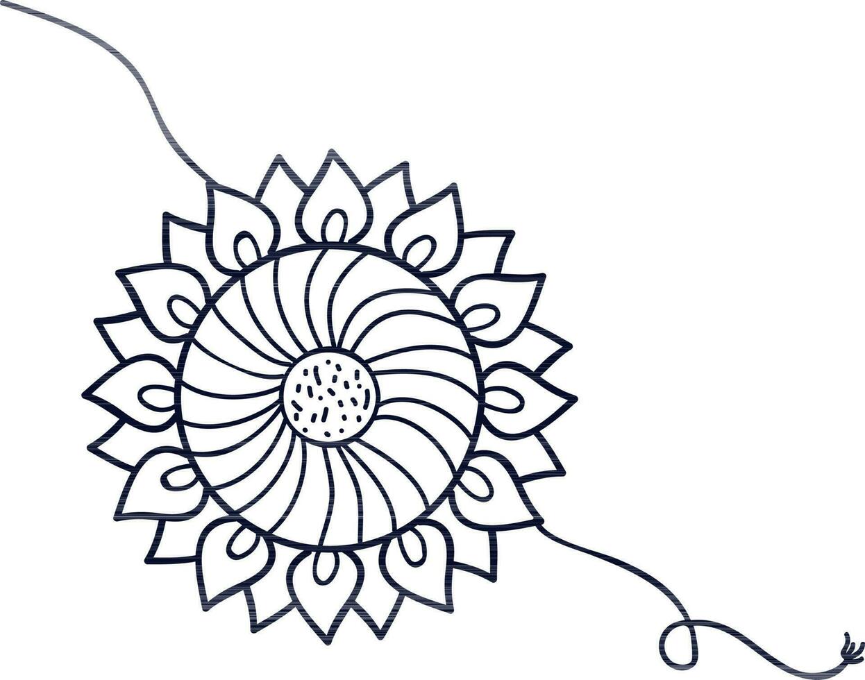 Flat illustration of a rakhi. vector