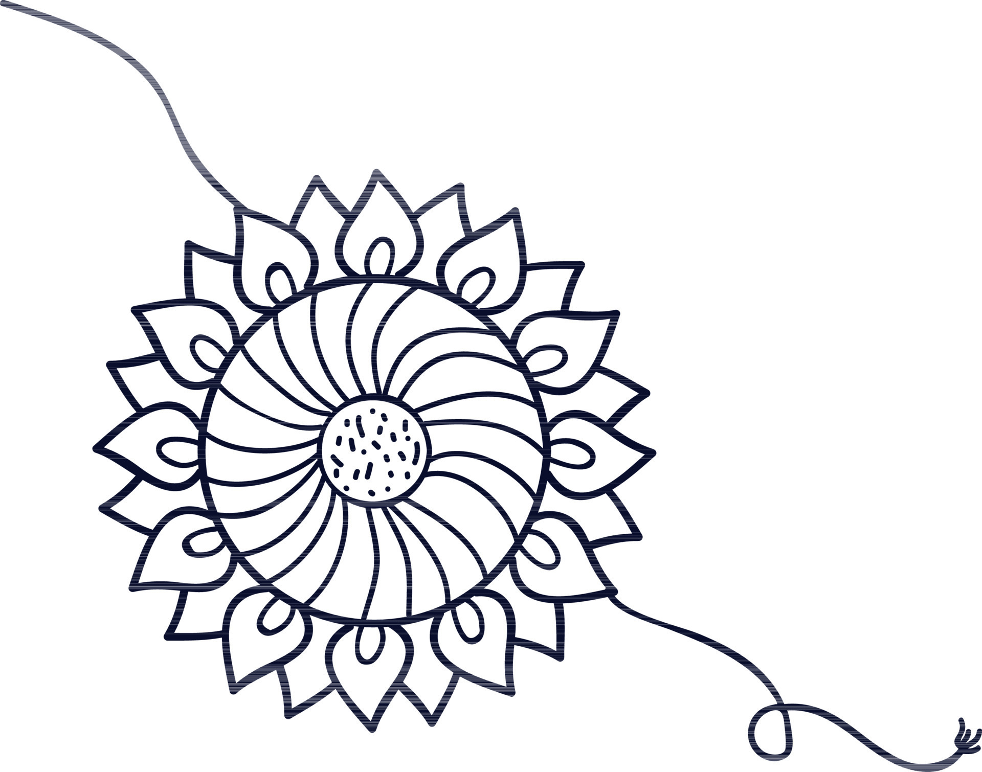 Flat illustration of a rakhi 24332573 Vector Art at Vecteezy