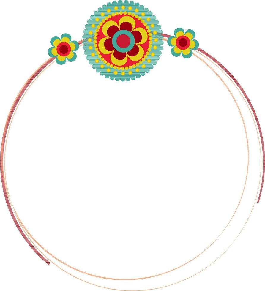 Flat illustration of a design rakhi. vector