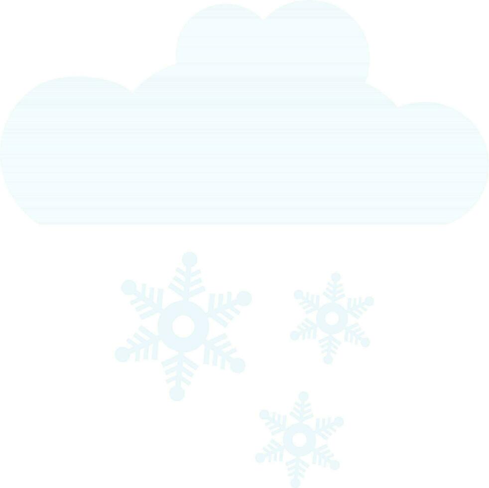 nube con copos de nieve icono. vector