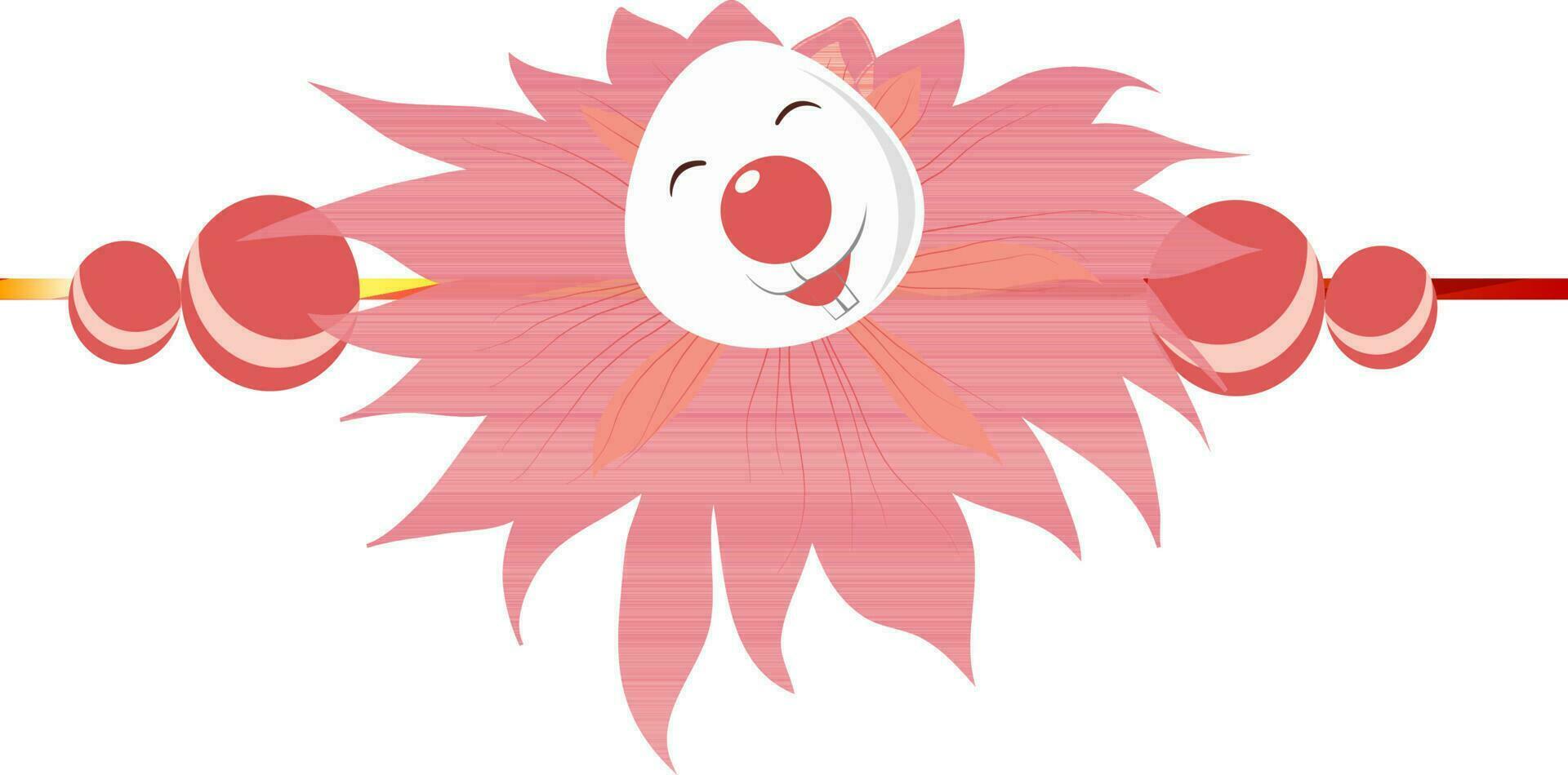 Stylish rakhi in joker face. vector