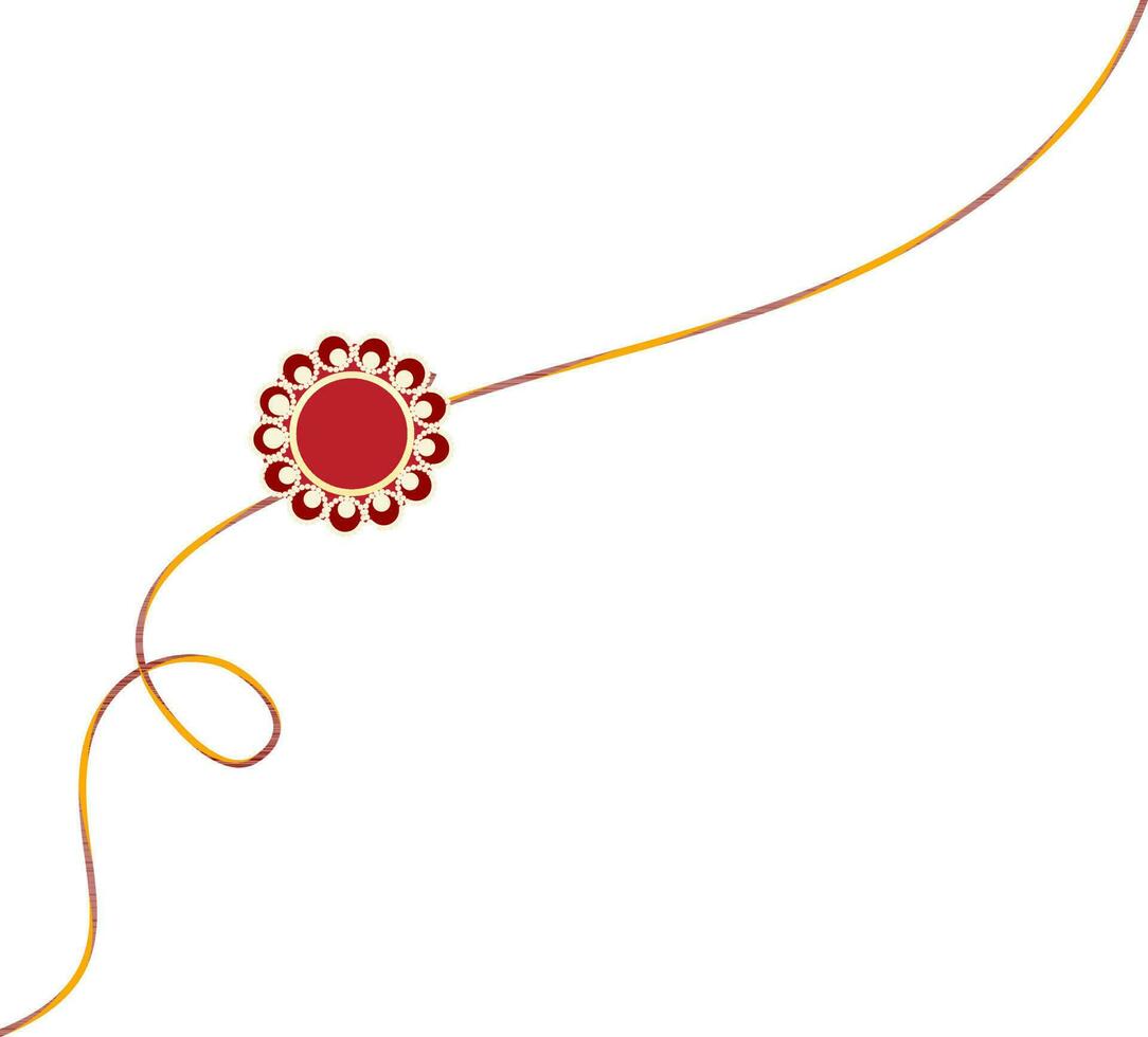 rojo flor diseño rakhi. vector