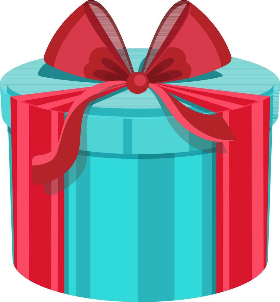 Flat illustration of a gift box with ribbon. vector