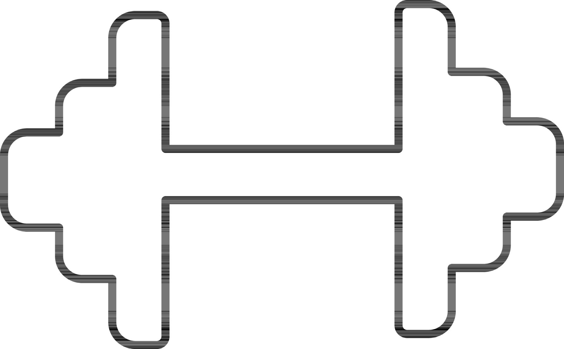 Black line art dumbbell in flat style. 24332628 Vector Art at Vecteezy