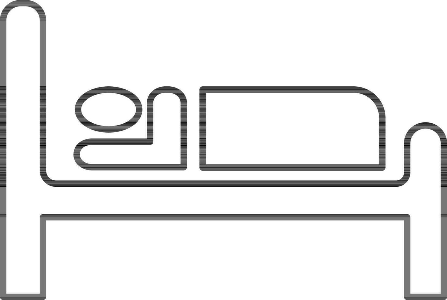 Illustration of a bed icon. vector
