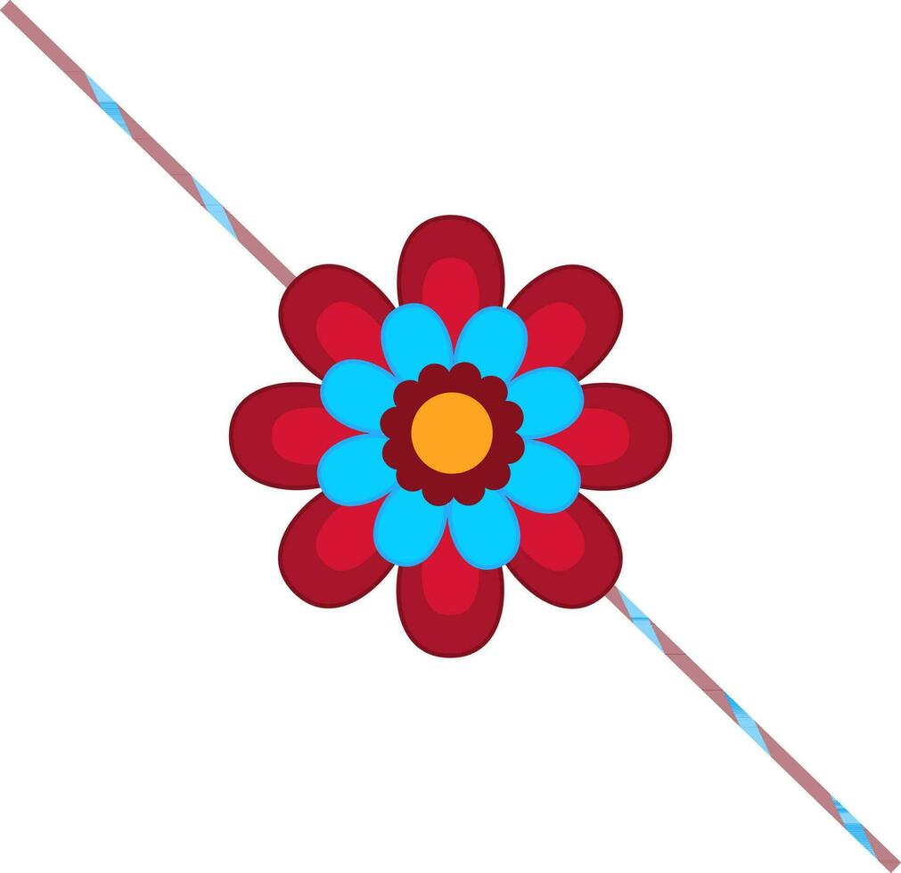 Flat illustration of a rakhi. vector