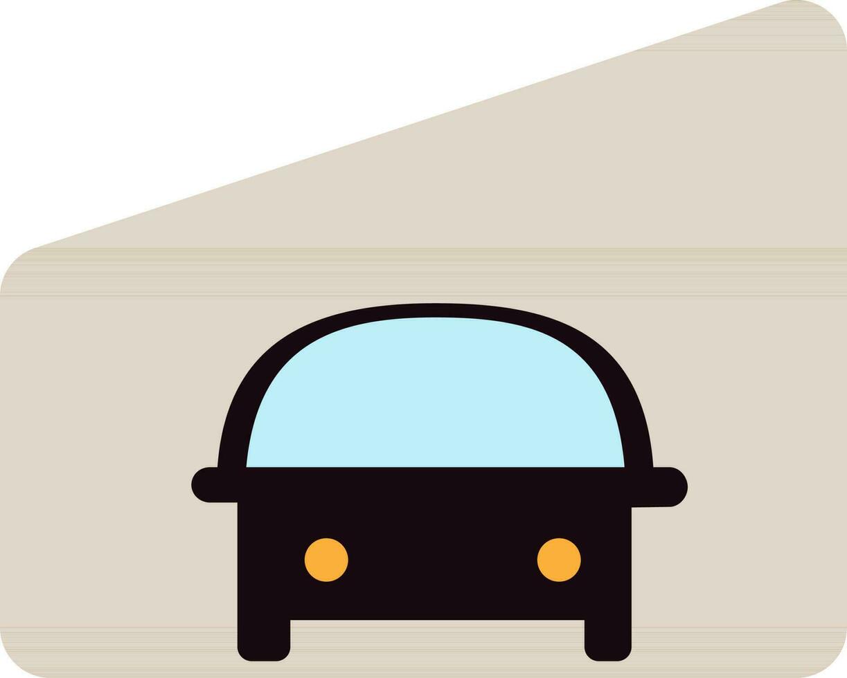 Flat style car in side mirror. vector