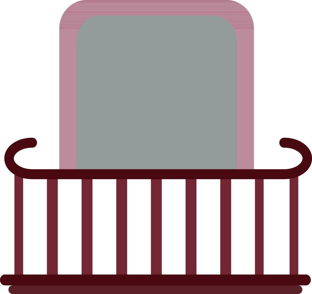 Illustration of a balcony. vector