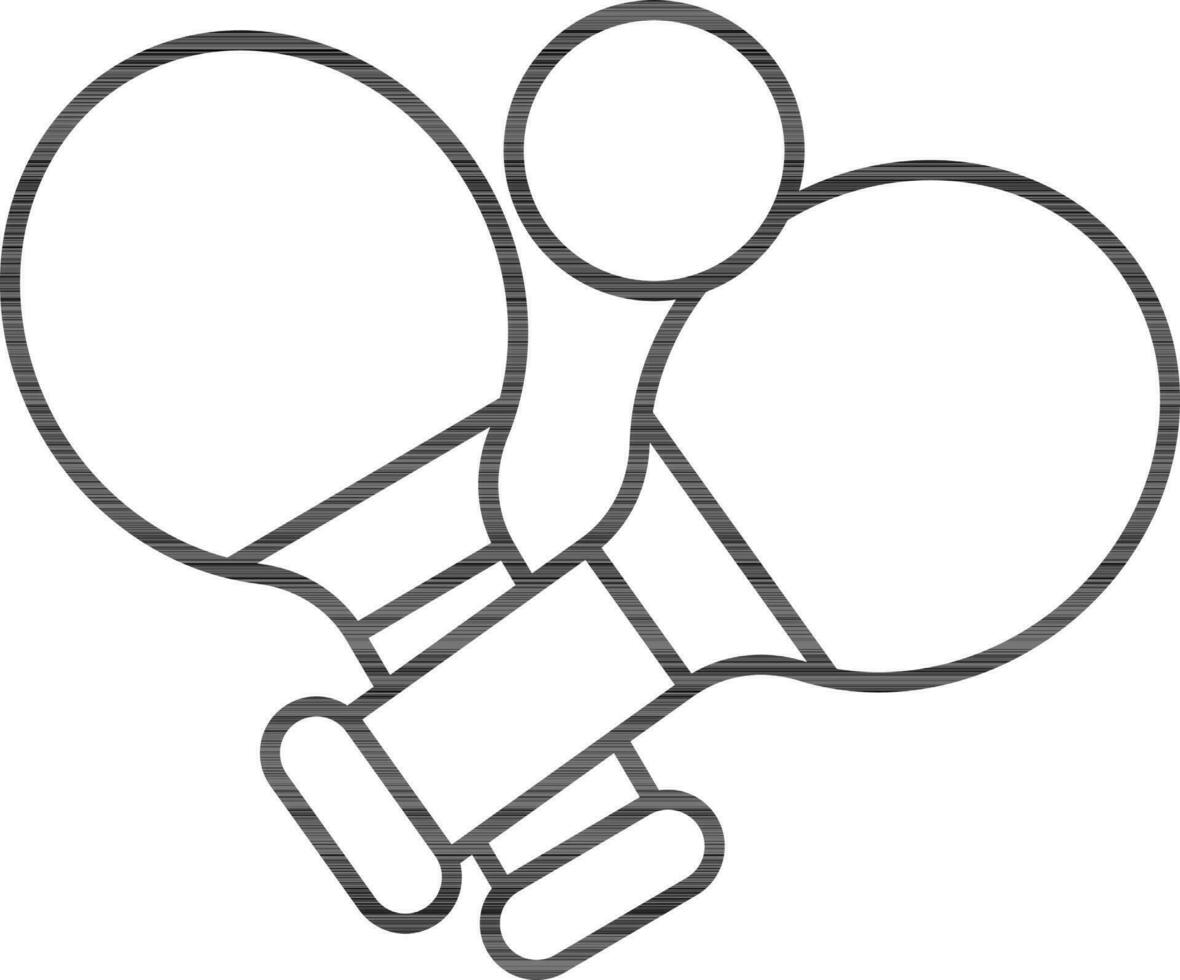 Table Tennis Icon In Flat Style. vector