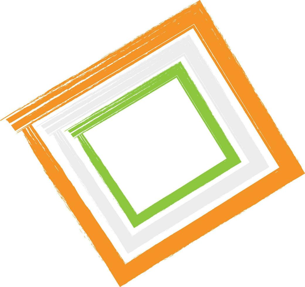 Creative square shape frame. vector