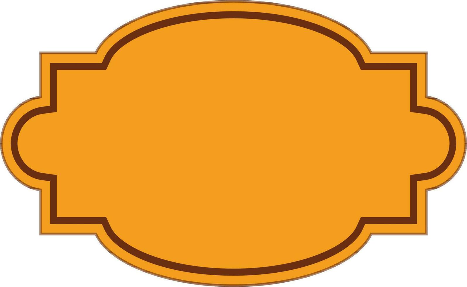 Illustration of yellow badge icon. vector