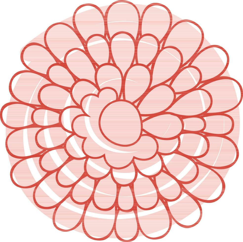 Creative pink color flower. vector