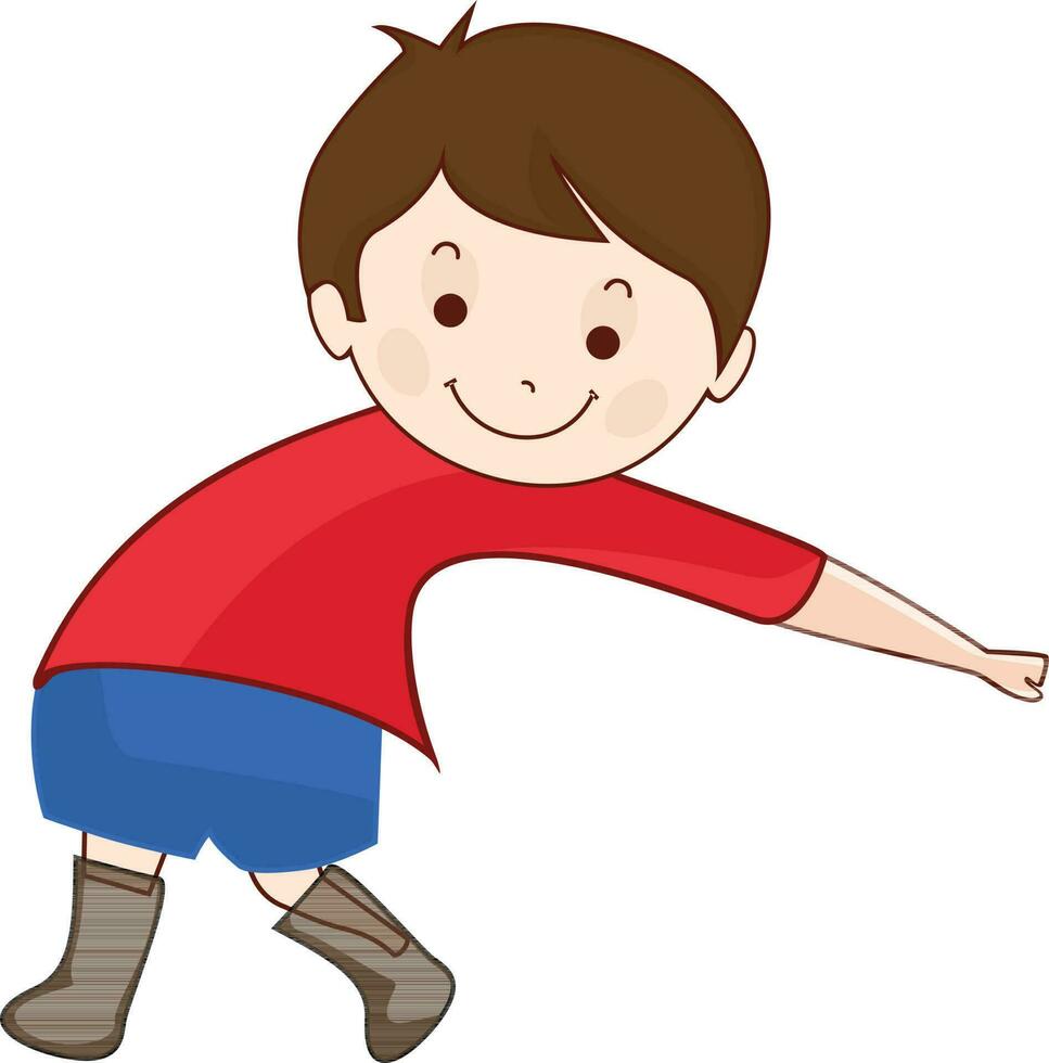 Cartoon character of a cute boy. vector