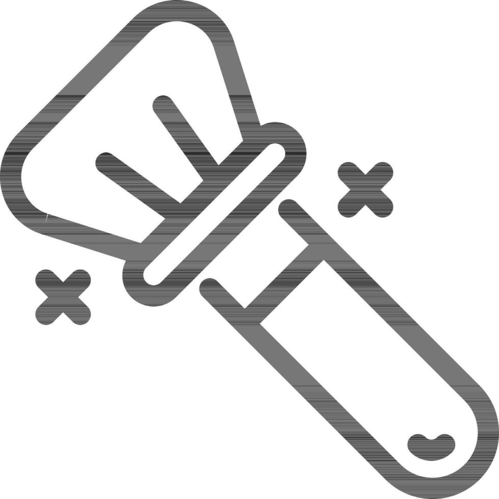 Makeup Brush Icon in Black Outline. vector