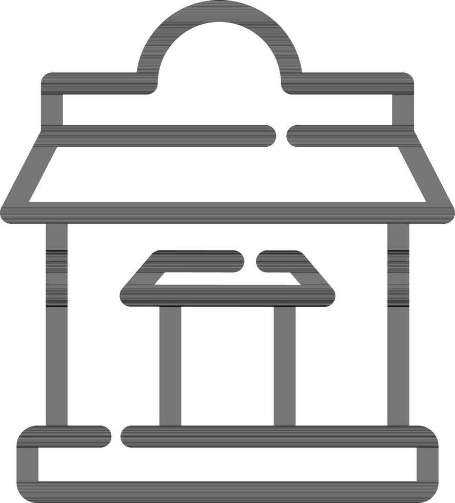 Line Art Illustration of Shop Icon. vector