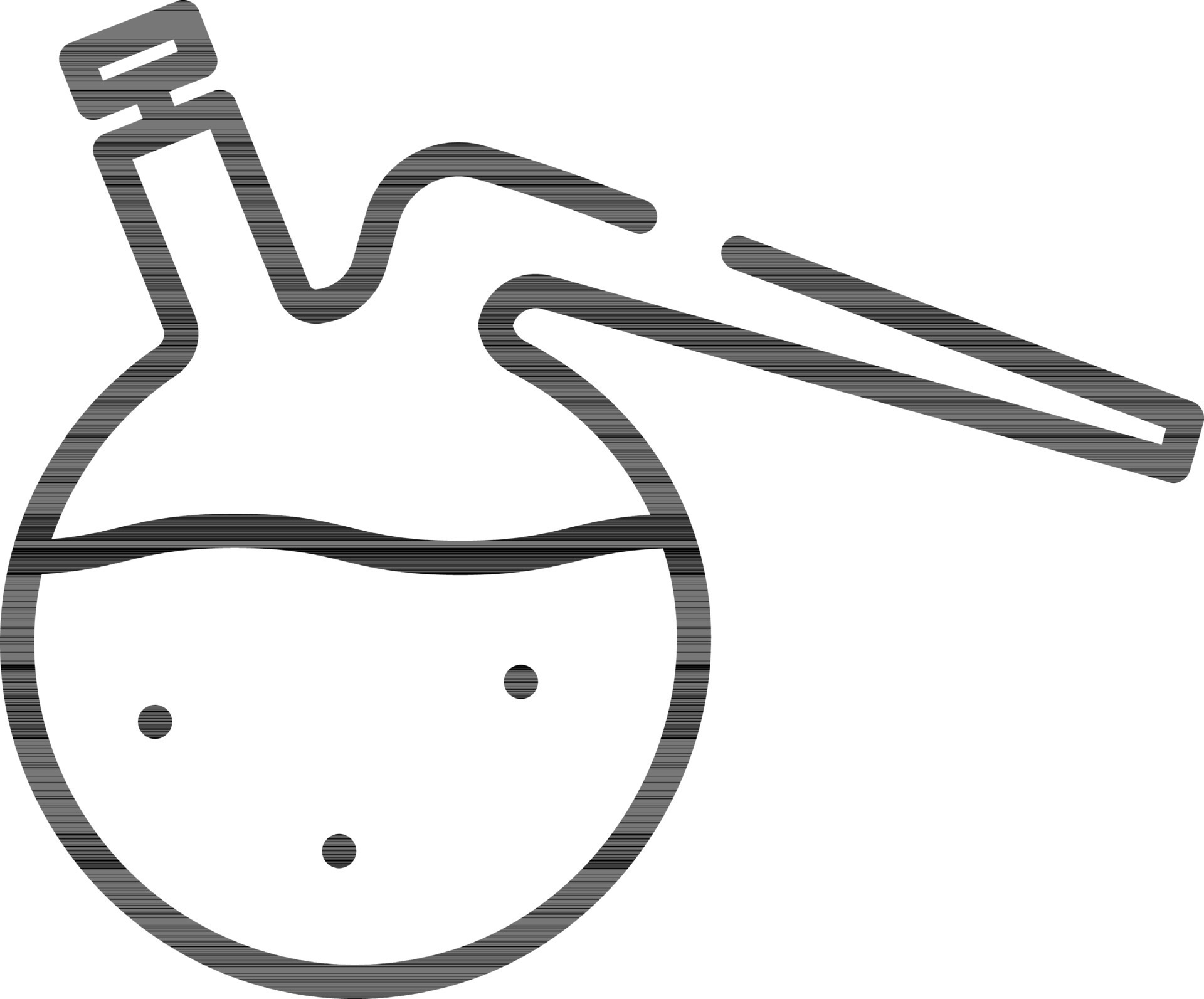 Retort Glass Flask Icon In Black Outline. 24332966 Vector Art at Vecteezy