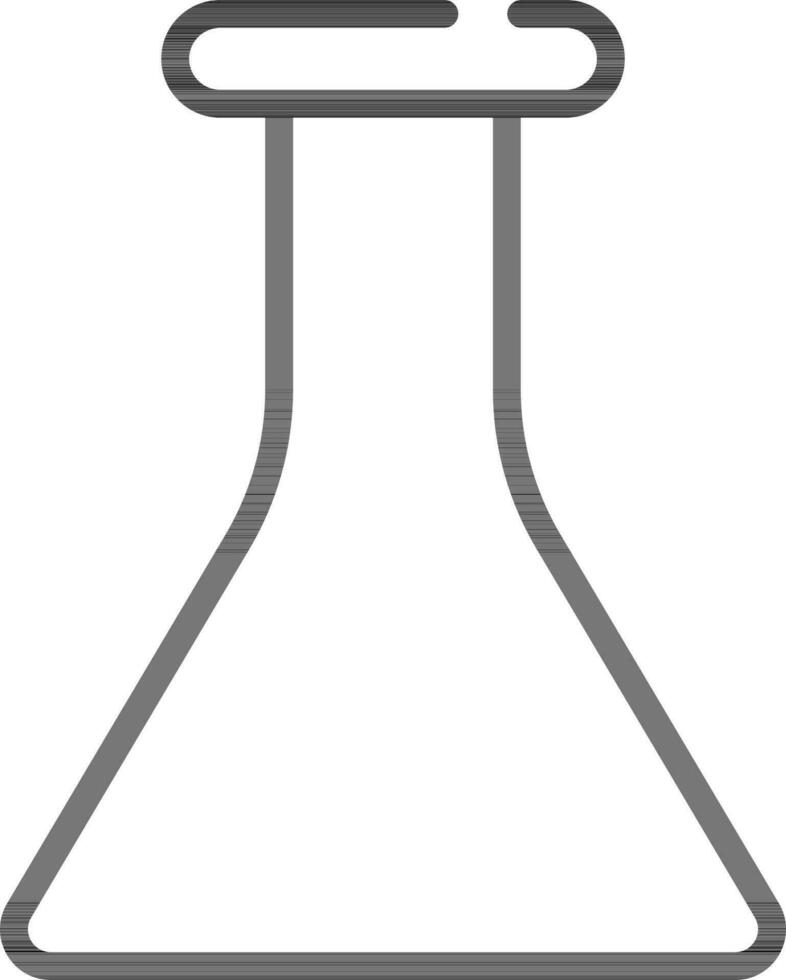 Illustration of Chemical Flask Icon In Line Art. vector