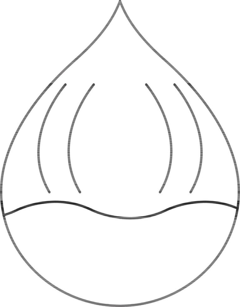 Chestnut Icon In Black Line Art. vector