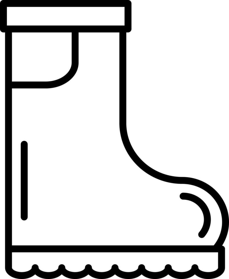 negro contorno estilo botas icono. vector
