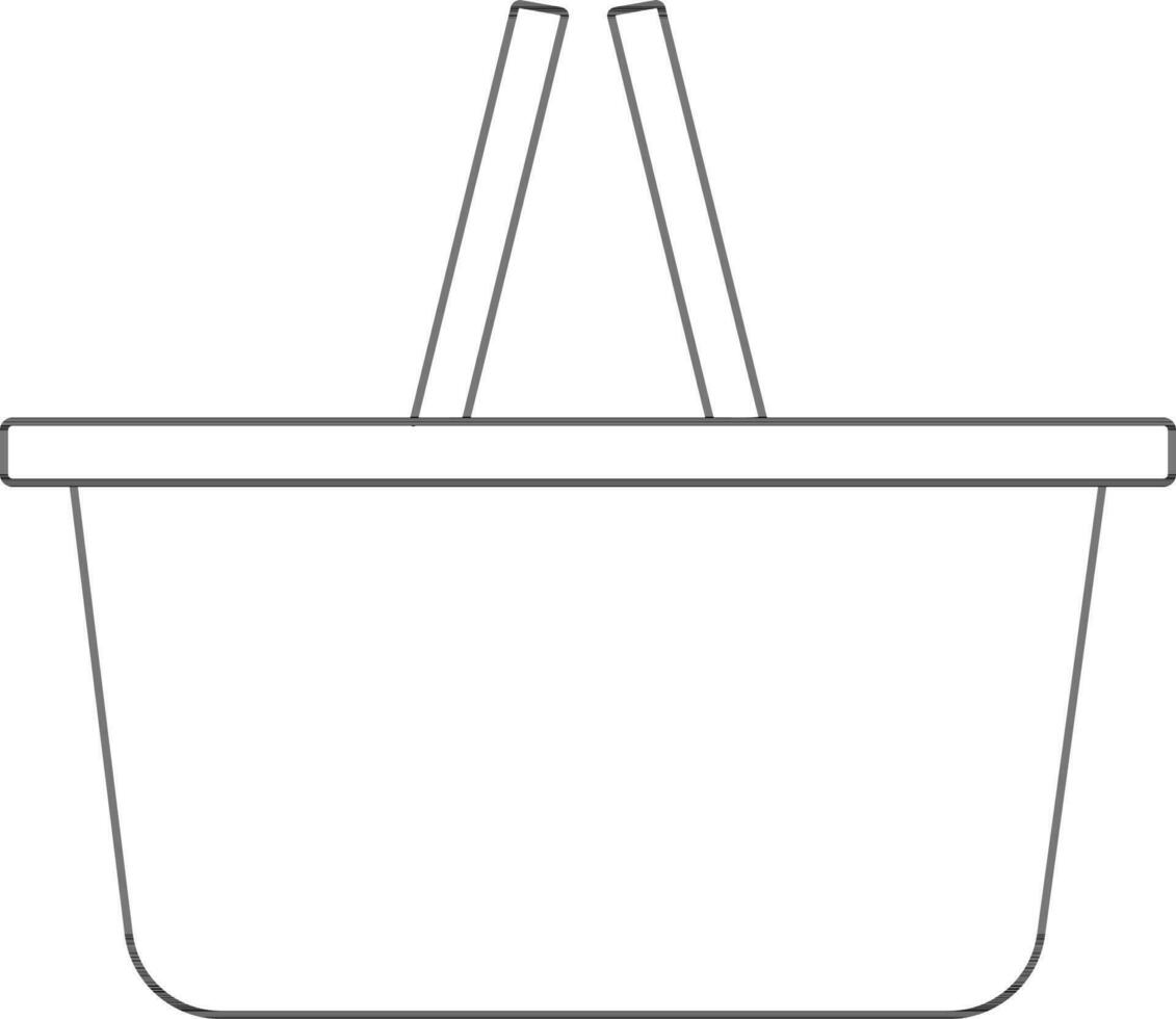 Illustration of Basket Icon In Flat Style. vector