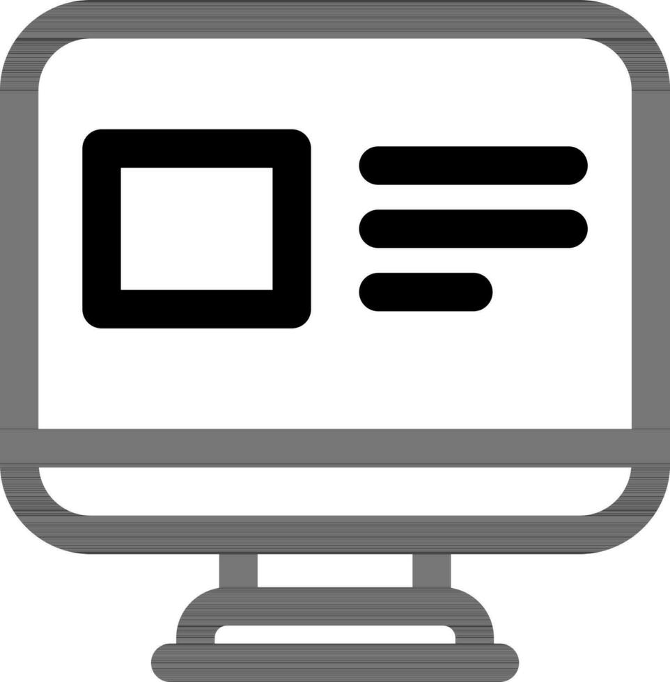 Open Application Window in Computer Line Art Icon. vector