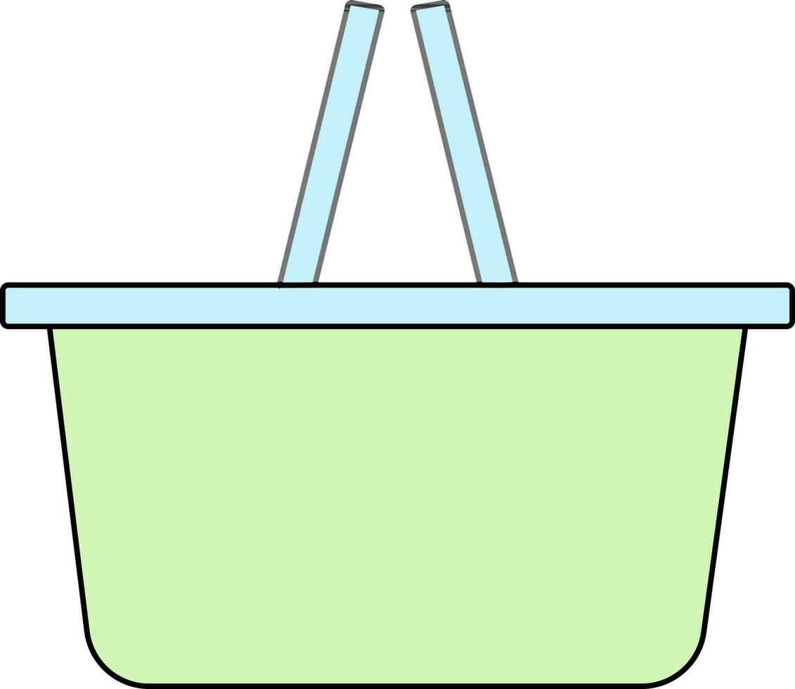 Illustration of Basket Icon In Flat Style. vector