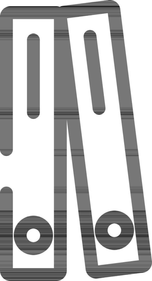 Ring Binder Icon In Black Outline. vector