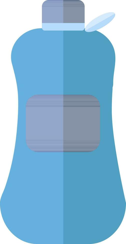 Blue sipper water bottle icon in flat style. vector