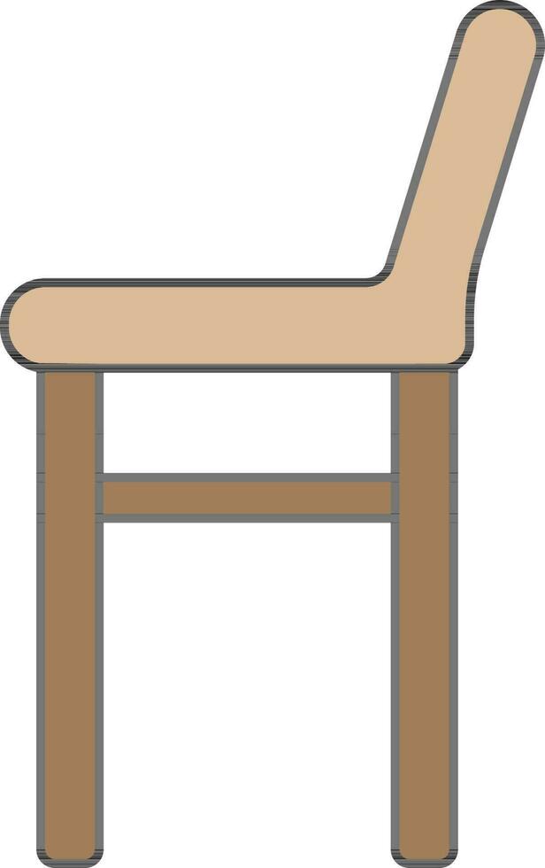 Chair Or Ripley Stool Icon In Brown Color. vector