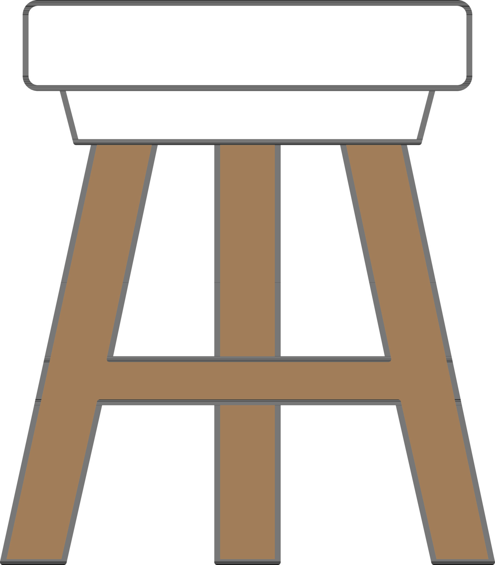 Three Legged Stool Icon In Brown Color. 24333328 Vector Art at Vecteezy