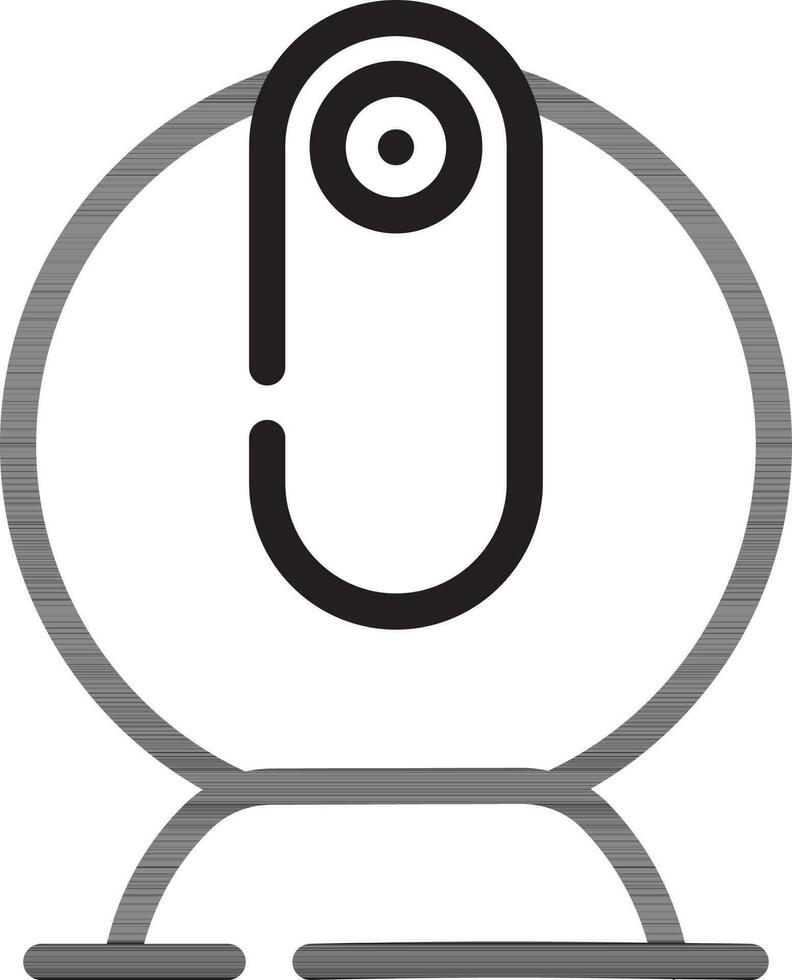 Web camera icon in line art. vector