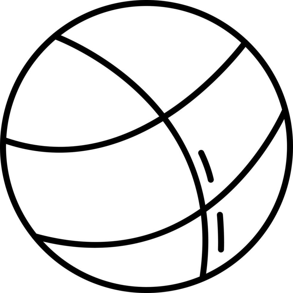 Line Art Ball Icon in Flat Style. vector