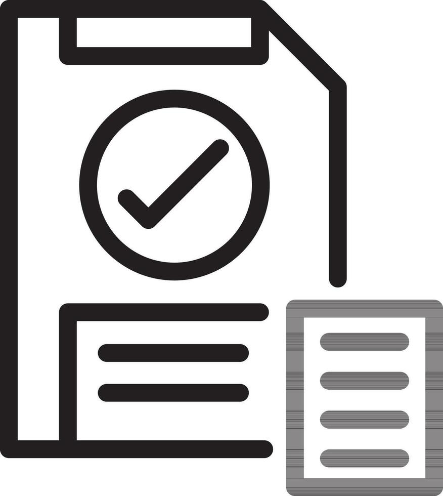 Check floppy disk file icon in line art. vector