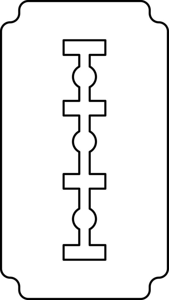 Razor Blade Icon or Symbol in Black Outline. vector
