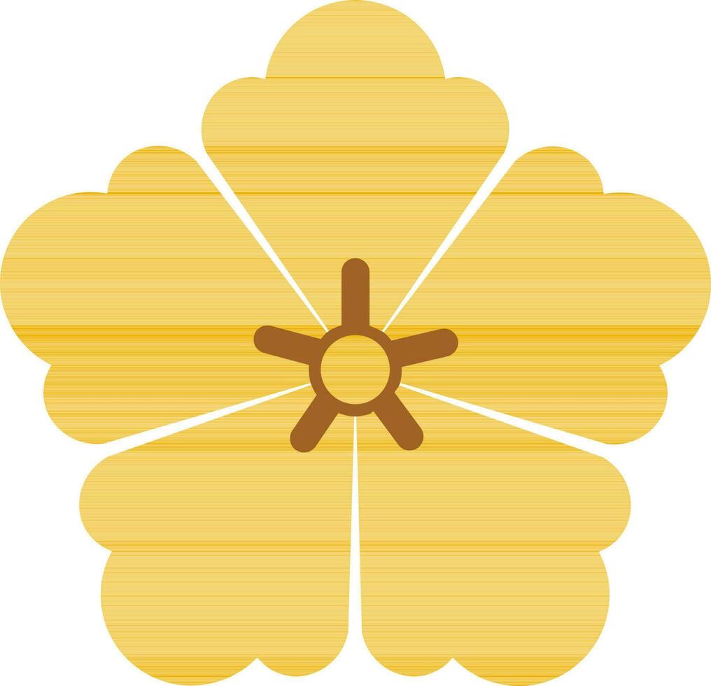 Yellow Flower icon or symbol in flat style. vector