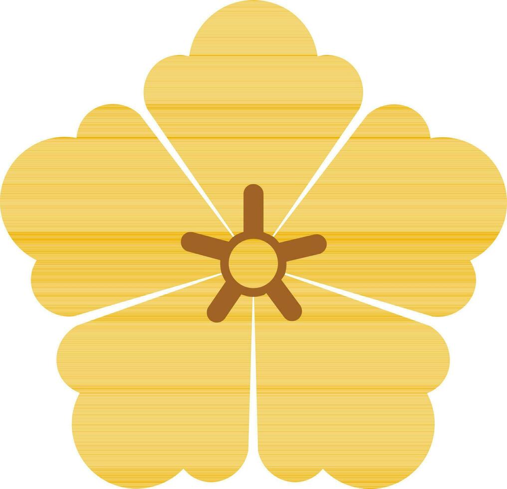 amarillo flor icono o símbolo en plano estilo. vector