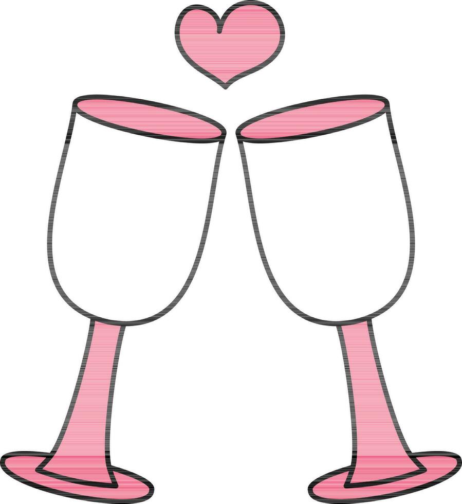 salud vaso icono en rosado y blanco color. vector