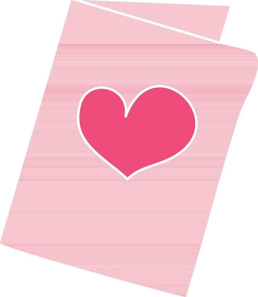 ilustración de amor tarjeta icono en rosado color. vector