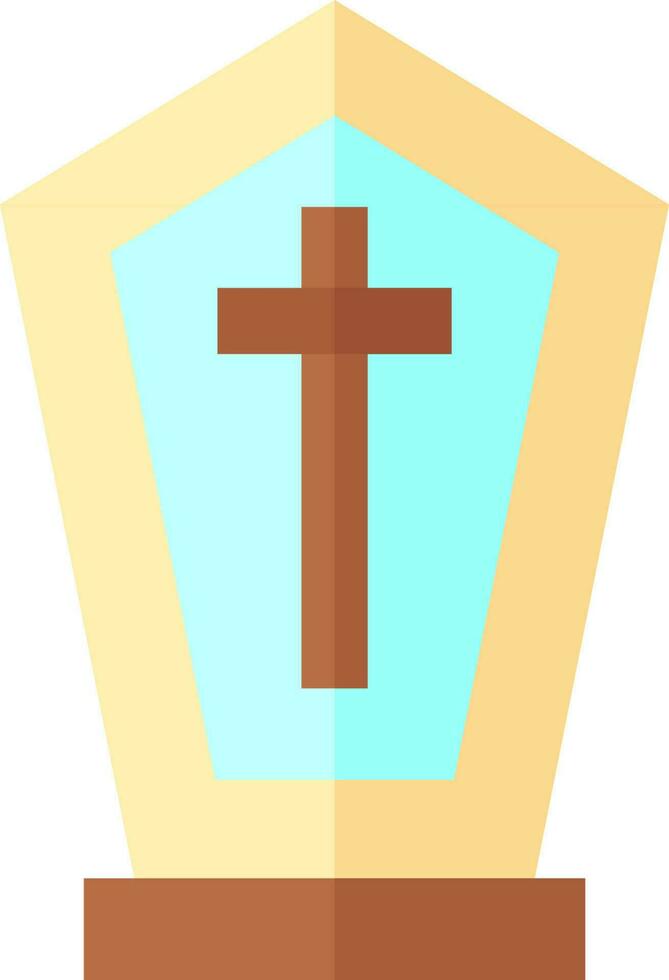 Illustration of Tombstone Icon In Flat Style. vector