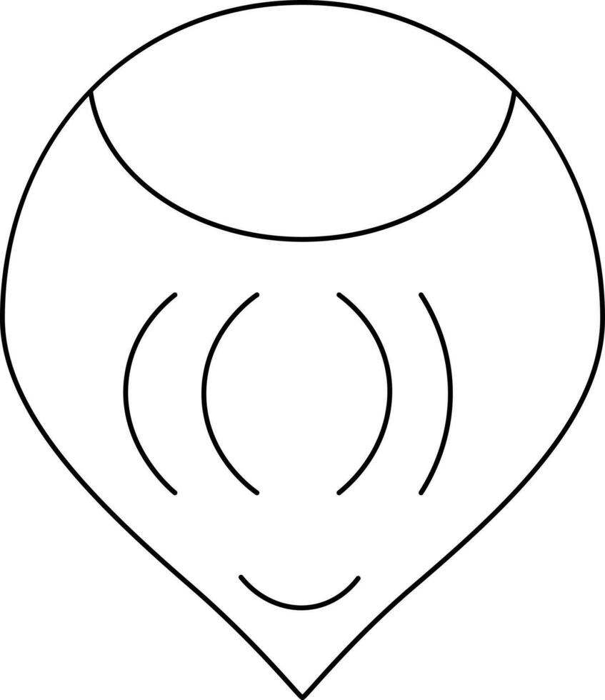 Chestnut Icon or Symbol in Black Line Art. vector