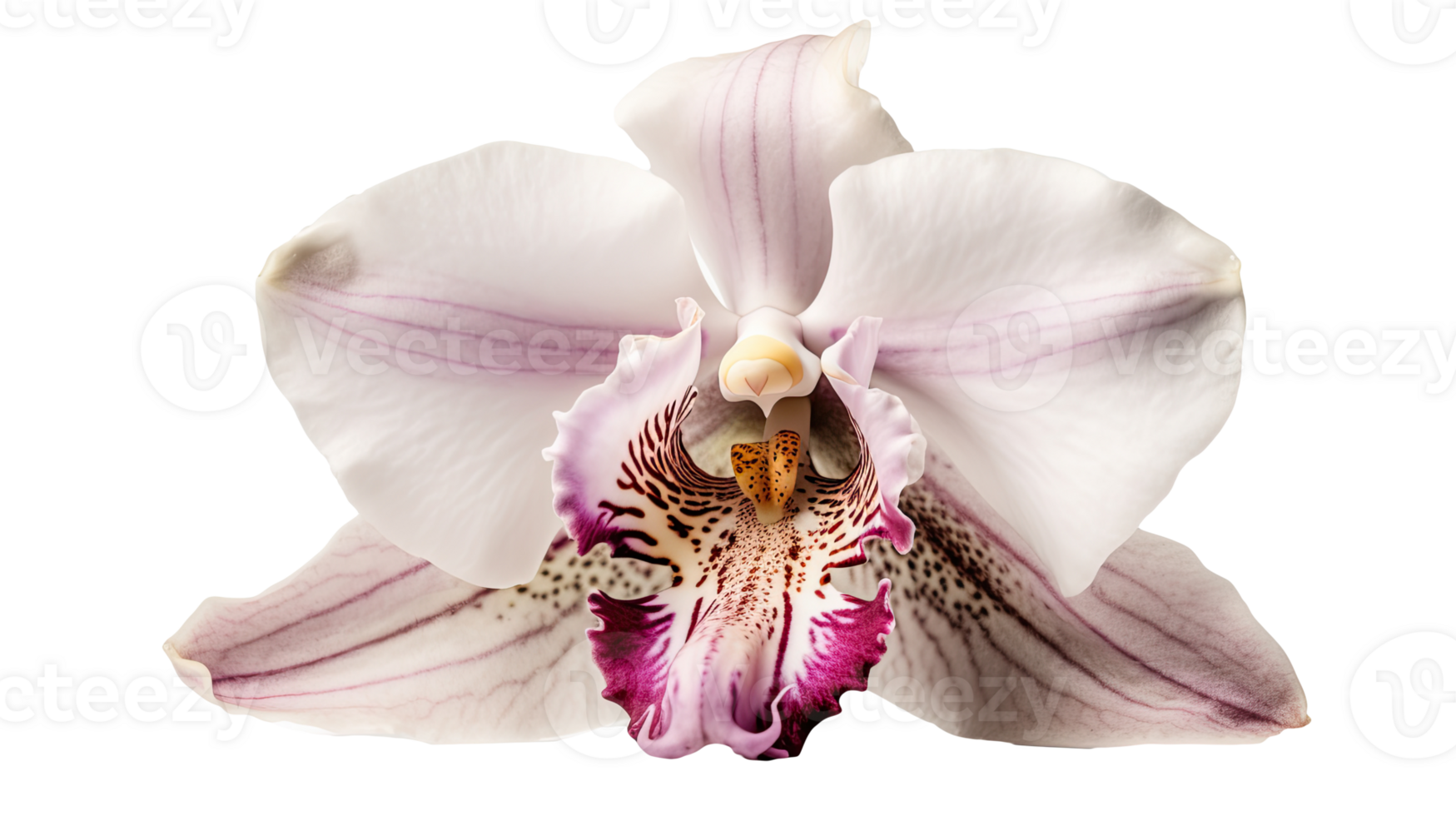 Image of Beautiful Orchid Flower on Transparent Background. . png